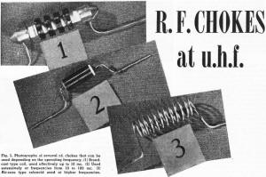 R.F. Chokes at U.H.F., January 1946 Radio News - RF Cafe