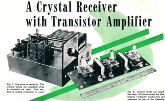 The crystal triode a.f. amplifier strip is mounted on rear - RF Cafe