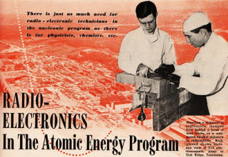 Radio-Electronics in the Atomic Energy Program, September 1949 Radio & Television News - RF Cafe