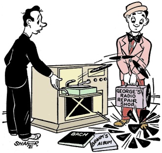 Electronics-Themed Comic (p139) January 1949 Radio & Television News - RF Cafe