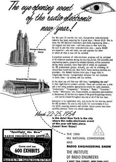 1954 IRE National Convention and Radio Engineering Show, March 1954 Radio & Television News - RF Cafe
