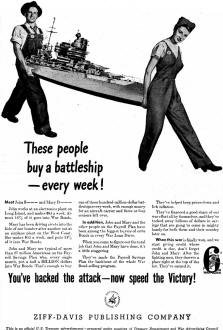 U.S. Treasury War Bond Ad, December 1944 Radio News - RF Cafe