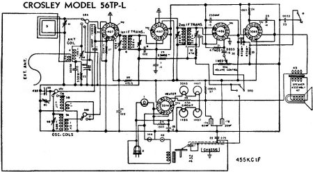 Crosley Model 56TP-L Schematic - RF Cafe