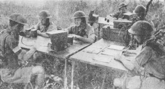 British Signals and Land-Line headquarters in the Malaya jungles during the early phase of the war - RF Cafe