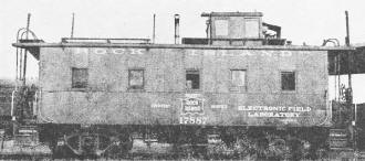 Mobile electronics field laboratory built into an all-steel caboose - RF Cafe